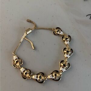 Elegant Gold and Black Bracelet